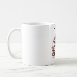 Niedliches Flusspferd im Herzflugzeug Kaffeetasse