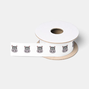 niedliches Flusspferd Satinband