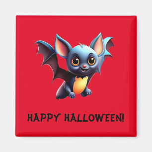 Niedliches Flying Bat   Frohe Halloween Magnet