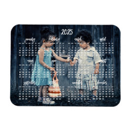 Niedliches Foto 2025 Magnetkalender 3x4 Magnet