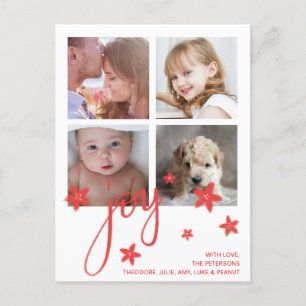Niedliches Foto Collage Red Joy Weihnachten
