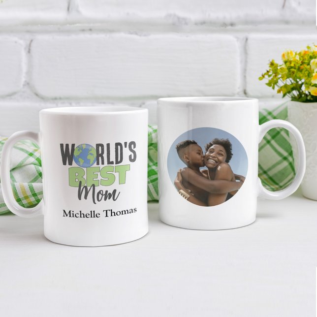 Niedliches Foto für die beste Mama der Welt Kaffeetasse (World's Best Mom Custom photo mug)
