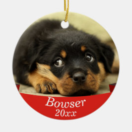 Niedliches Foto für Haustiere mit Datum Weihnachte Keramik Ornament