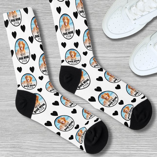 Niedliches Foto für Hunde Mama Socken (Cute Pet Dog Mom Custom Photo Socks)