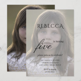 Niedliches Foto Geburtstagsfeier Einladung