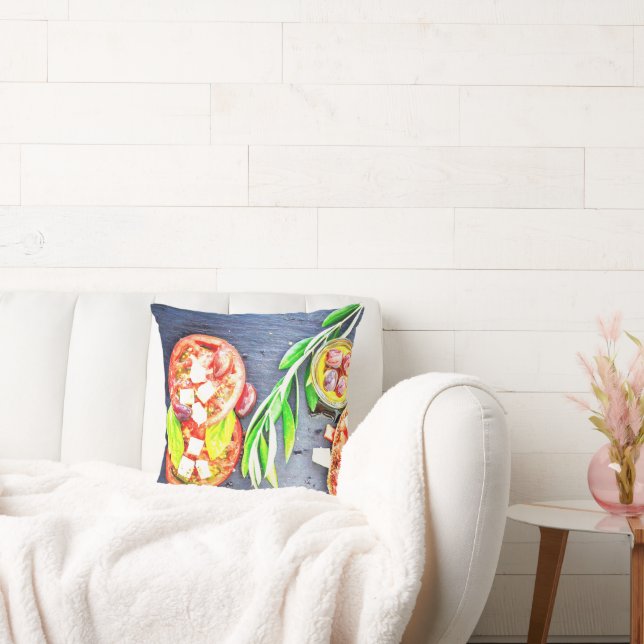 niedliches Foto "Griechische und mediterrane Ernäh Kissen (Liege)