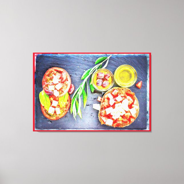 niedliches Foto "Griechische und mediterrane Ernäh Leinwanddruck (Vorderseite)