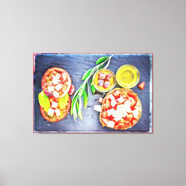 niedliches Foto "Griechische und mediterrane Ernäh Leinwanddruck (Vorderseite)