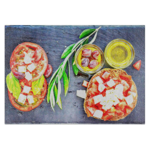 niedliches Foto "Griechische und mediterrane Ernäh Schneidebrett