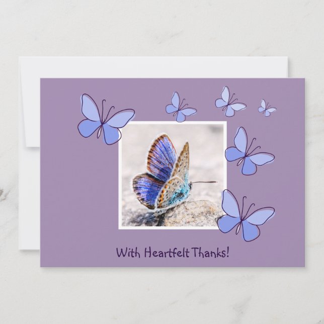 Niedliches Foto - Herzlichen Dank! Dankeskarte Einladung (Vorderseite)