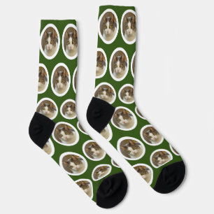 Niedliches Foto mit Personalisiertem Waldgrün Socken