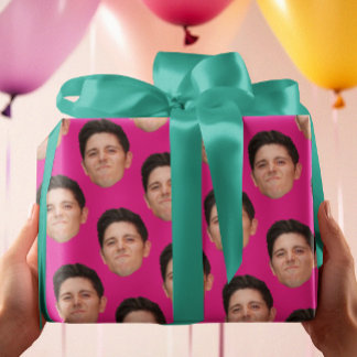 Niedliches Foto mit Pet-Gesichtsmaske - Geschenkpa Geschenkpapier