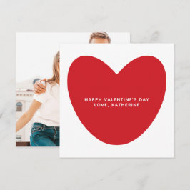 Niedliches Foto mit rotem Herz Karte