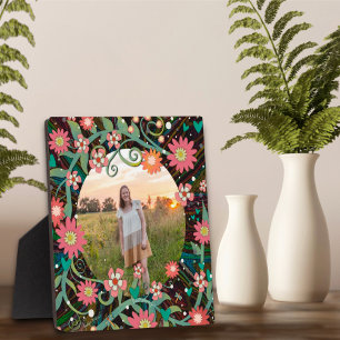 Niedliches Foto mit Whimsical Floral Fotoplatte