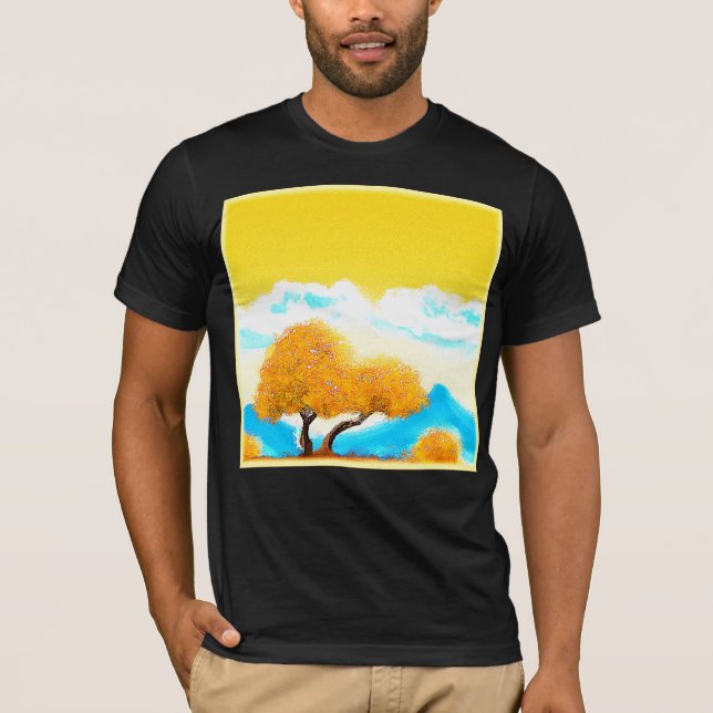 niedliches Foto "Orangefärbte Natur". Jetzt kaufen T-Shirt (Vorderseite)