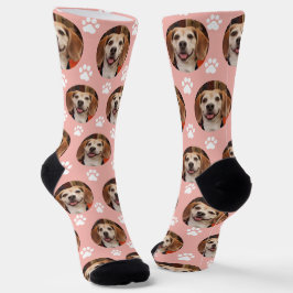 Niedliches Foto Rose Gold Paw Drucke Custom Socken