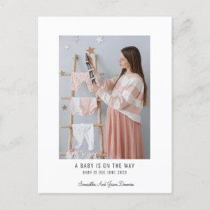 Niedliches Foto Schwangerschaft Ankündigungspostkarte