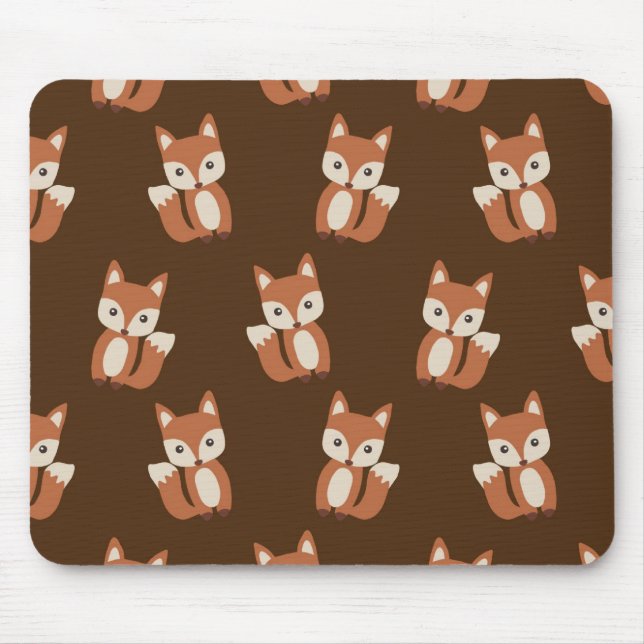 Niedliches Fox-Muster Mousepad (Vorne)