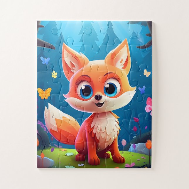 Niedliches Fox-Puzzle für Kinder Puzzle (Vertikal)