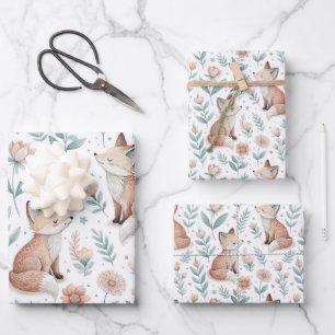 Niedliches Fox-Wrapping-Papier Geschenkpapier Set
