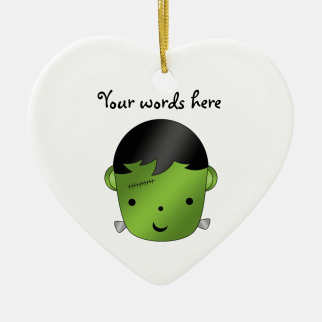 Niedliches Frankenstein Monster Keramik Ornament (Vorne)