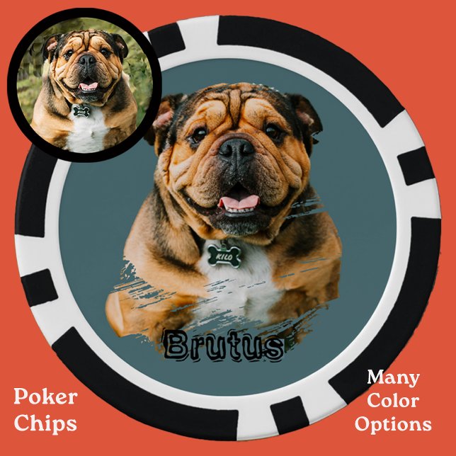 Niedliches französisches Bulldog-Foto Pokerchips (Von Creator hochgeladen)