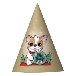 Niedliches französisches Bulldog Funny Silvester P Partyhütchen