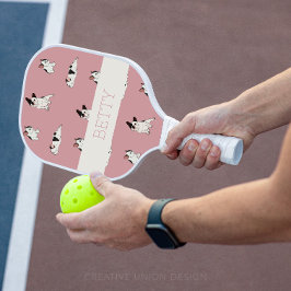 Niedliches Französisches Bulldog-Muster Pickleball Schläger