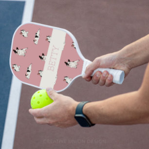 Niedliches Französisches Bulldog-Muster Pickleball Schläger