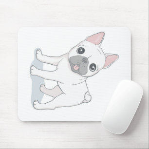 Niedliches französisches Bulldog-Portrait   Hund L Mousepad