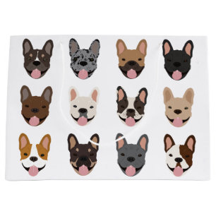 Niedliches französisches Bulldoggeflecht Große Geschenktüte