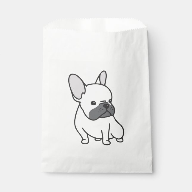 Niedliches French Bulldog Welppy Dog Frenchie Part Geschenktütchen (Vorderseite)
