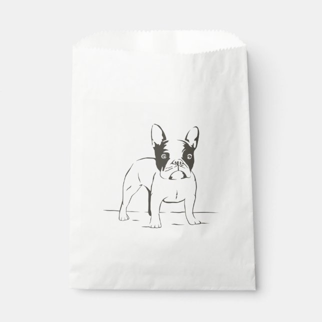 Niedliches French Bulldog Welppy Dog Frenchie Part Geschenktütchen (Vorderseite)