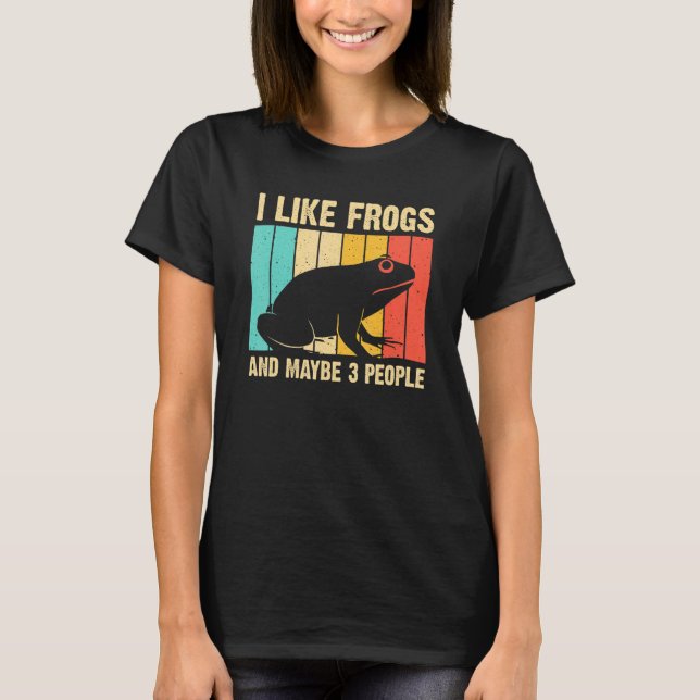 Niedliches Froschdesign für Totenfrauen Amphibien T-Shirt (Vorderseite)