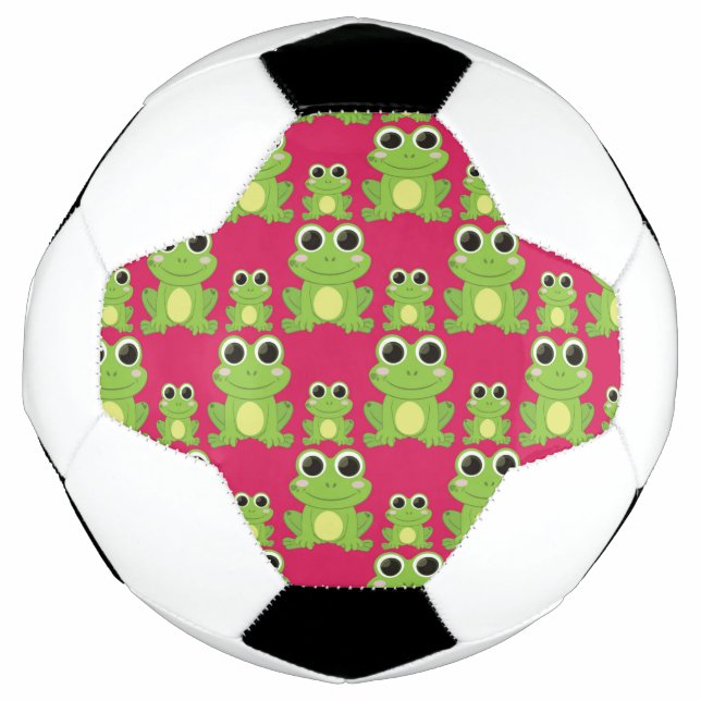 Niedliches Froschmuster Fußball (Vorderseite)