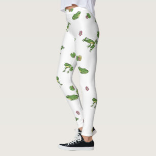 Niedliches Froschmuster Leggings