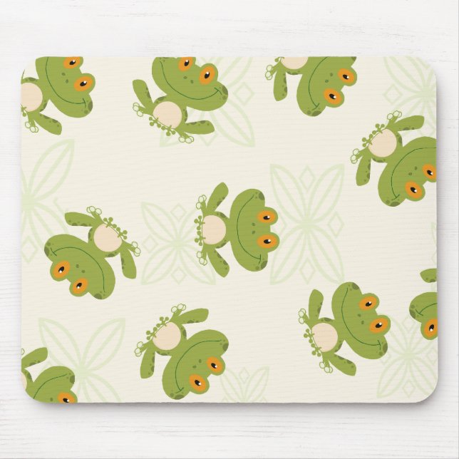 Niedliches Froschmuster Mousepad (Vorne)