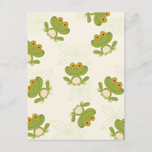 Niedliches Froschmuster Postkarte