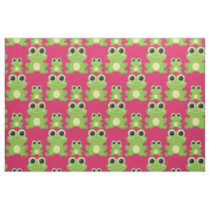 Niedliches Froschmuster Stoff