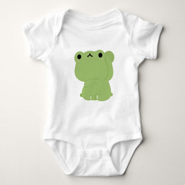 Niedliches Froschpaar Baby Strampler (Vorderseite)