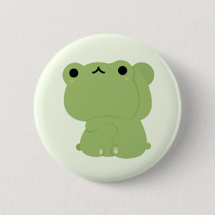 Niedliches Froschpaar Button