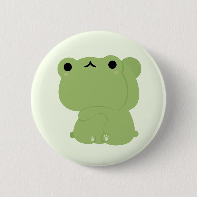 Niedliches Froschpaar Button (Vorderseite)