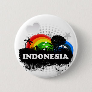 Niedliches fruchtiges Indonesien Button