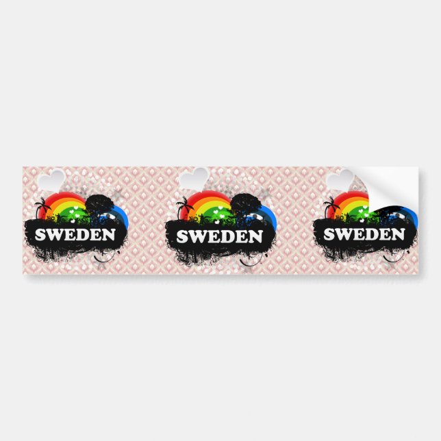 Niedliches fruchtiges Schweden Autoaufkleber (Vorne)
