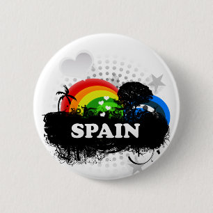 Niedliches fruchtiges Spanien Button