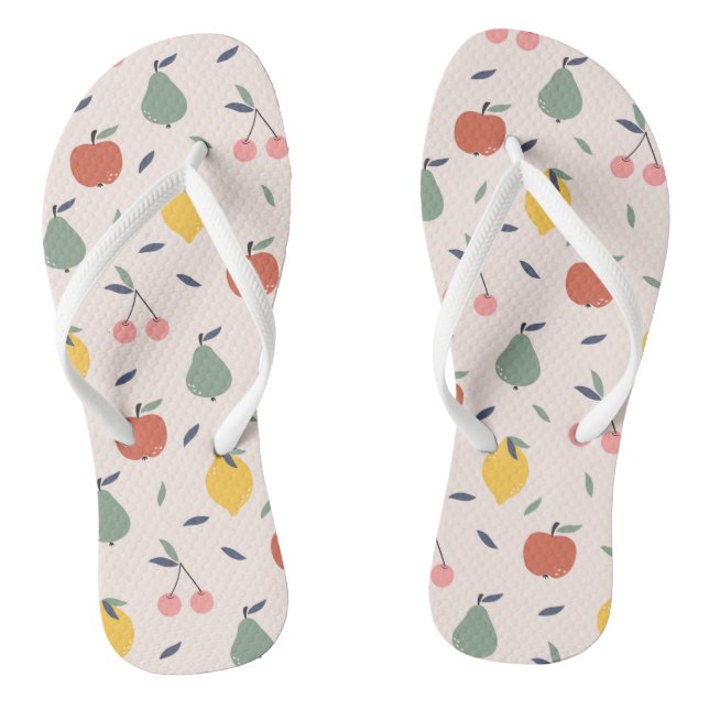 Niedliches Fruchtmuster Flip Flops (Fußbett)