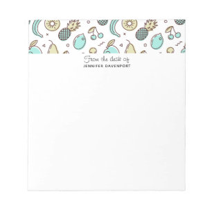 Niedliches Fruchtmuster Sommerliche Thema Notizblock