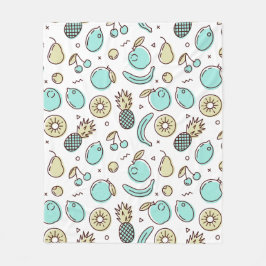 Niedliches Fruchtmuster Summerline Zeichnend Fleecedecke