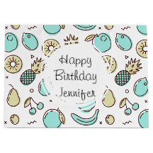 Niedliches Fruchtmuster Summerline Zeichnend Gebur