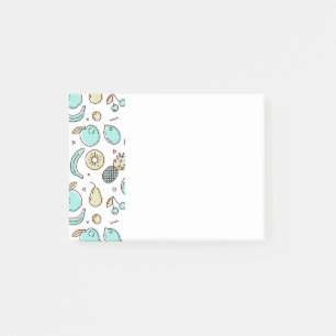 Niedliches Fruchtmuster Summerline Zeichnend Post-it Klebezettel